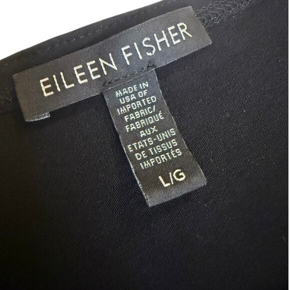 Eileen Fisher Black Oversized Dolman Top Women’s Large Boxy Tunic - Picture 4 of 5